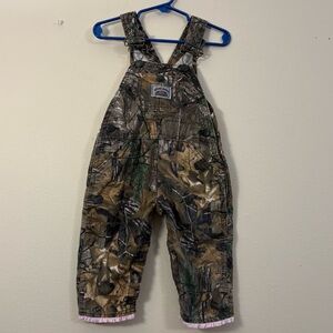 Roundhouse camo overalls girls 2t pink ruffle See measurements cl